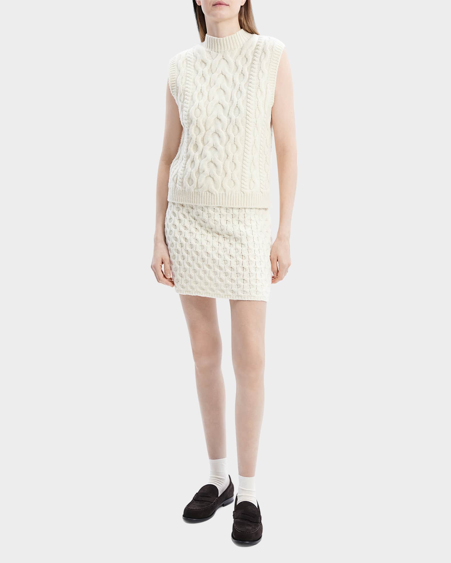 Cable-Knit Wool-Cashmere Vest 0