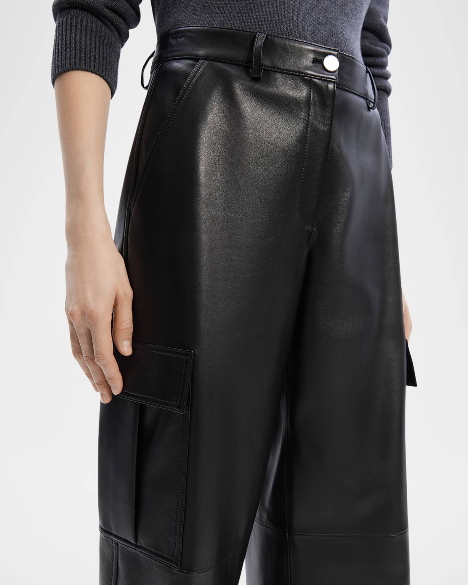 ボトムスその他 Salvatore Santoro NAPPA LEATHER CARGO PANTS Theory Relaxed Nappa Leather Cargo Pants | Neiman Marcus