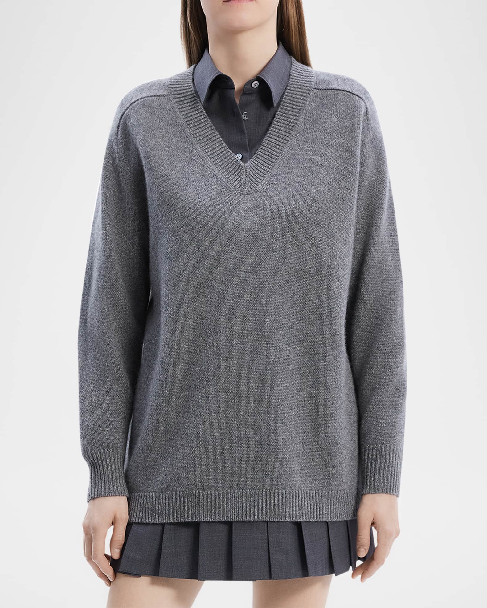 Theory v neck cashmere sweater hotsell