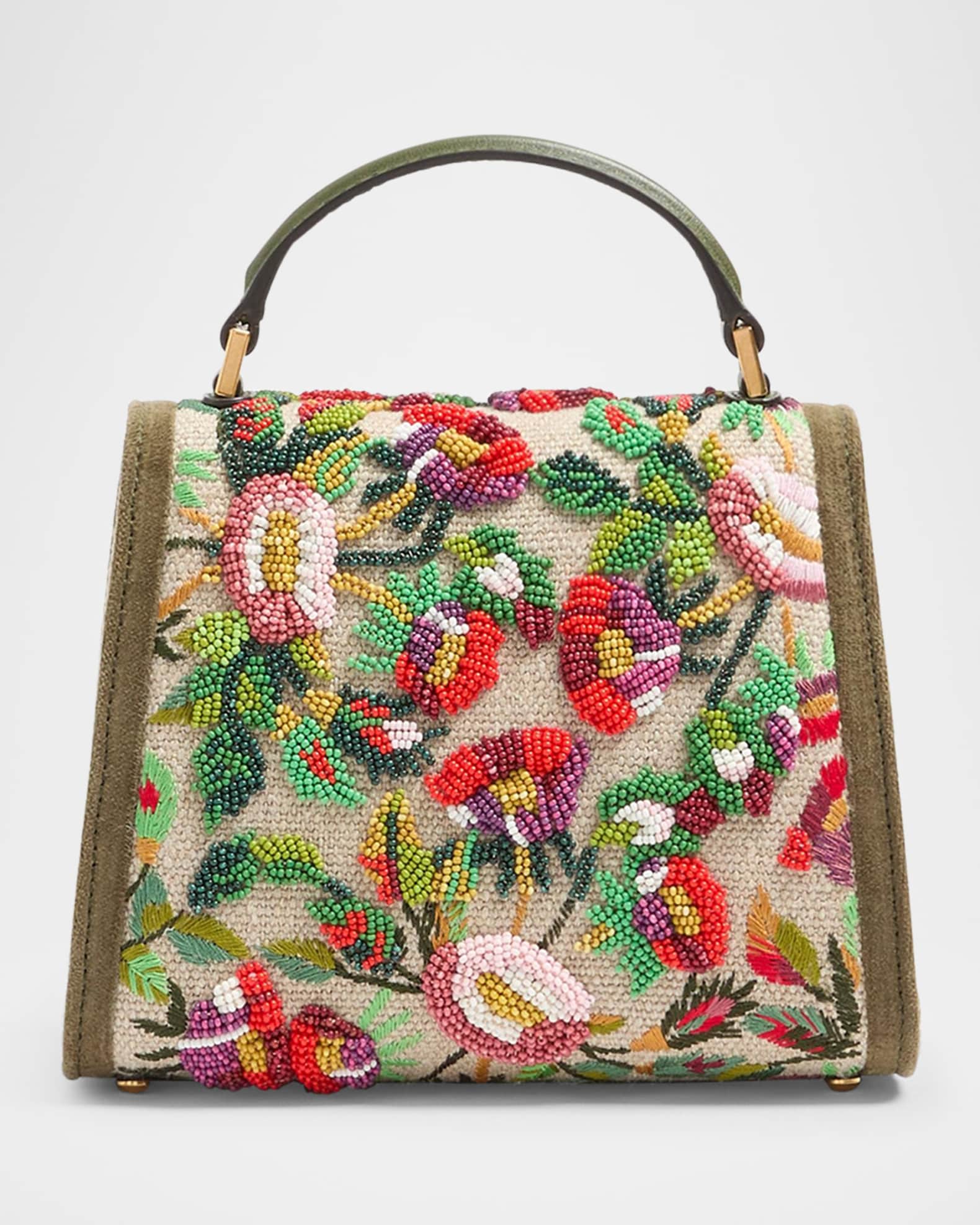 VSLING Mini Flower Embroidered Top-Handle Bag 1
