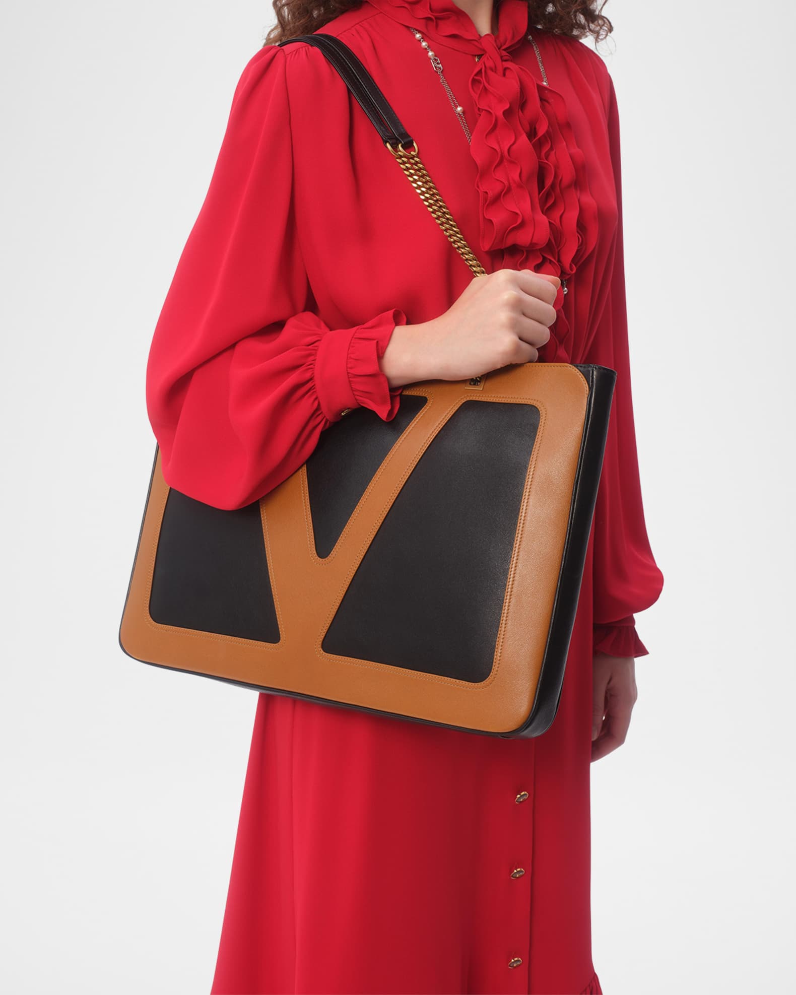 Valentino Garavani Viva Superstar Large Leather Tote Bag