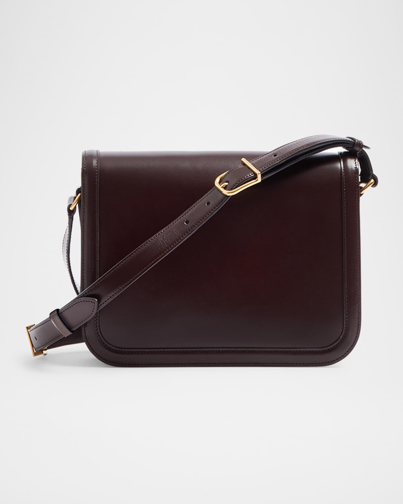 Valentino Garavani 9 to 5 Flap Leather Saddle Shoulder Bag