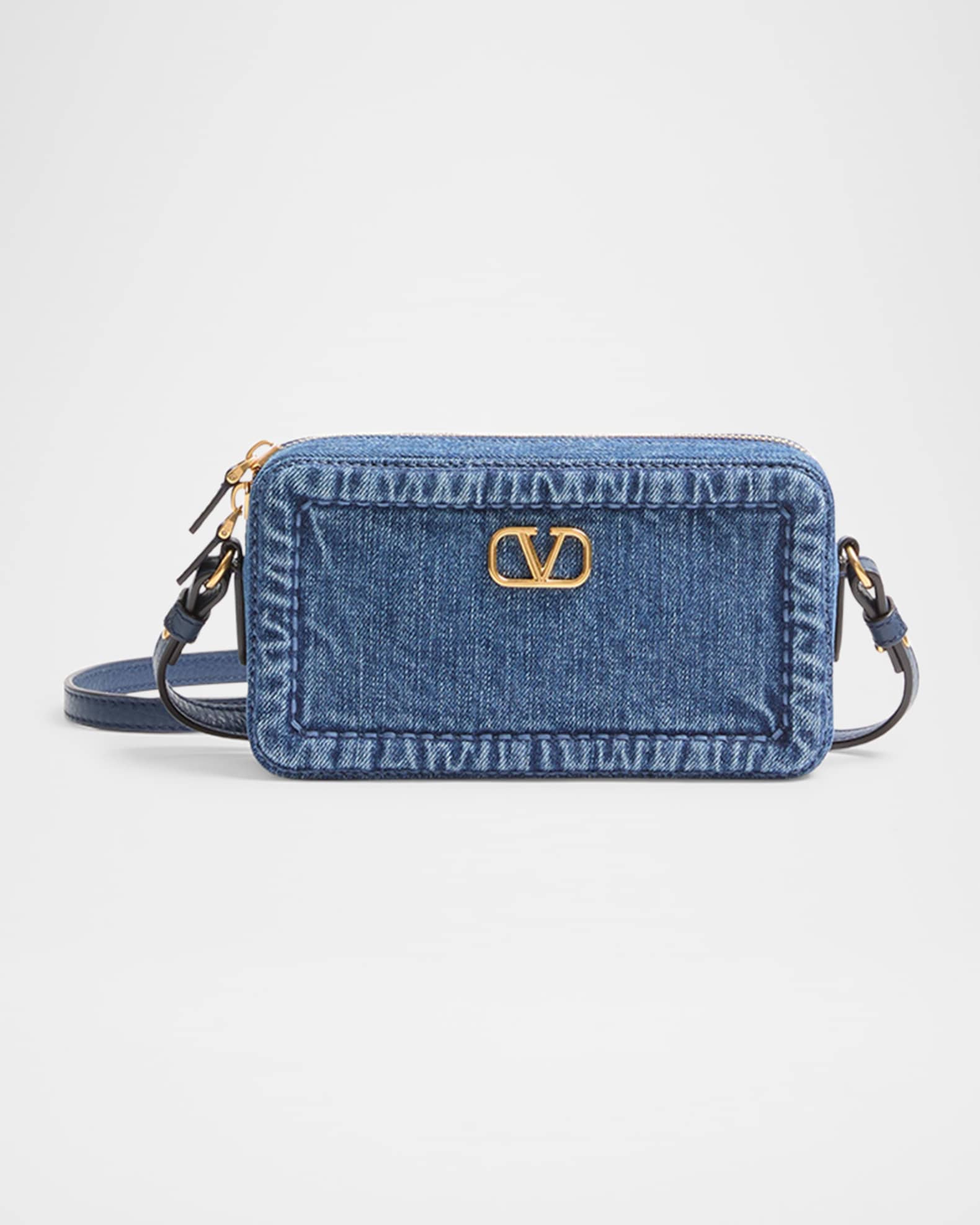 Alltime Mini Denim Camera Crossbody Bag 0