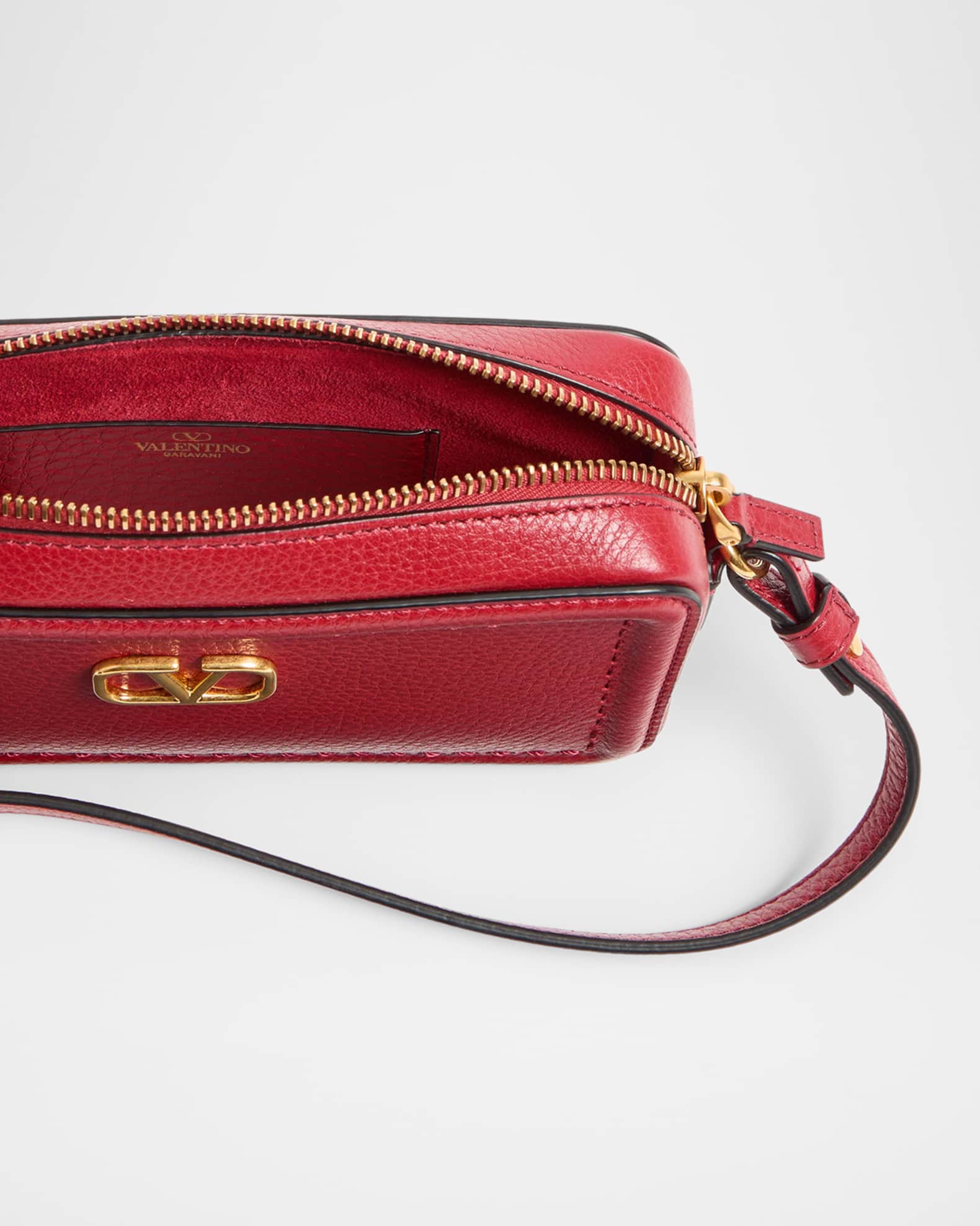 Valentino Garavani Alltime Mini Leather Camera Crossbody Bag