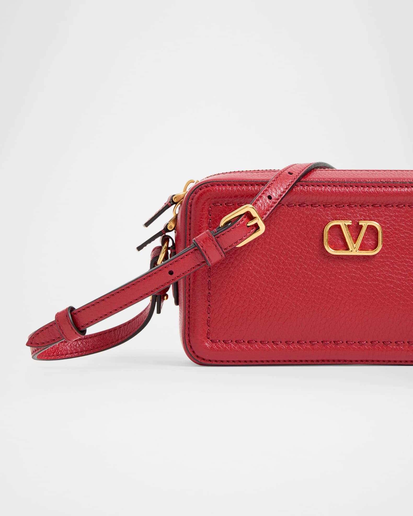 Valentino Garavani Alltime Mini Leather Camera Crossbody Bag