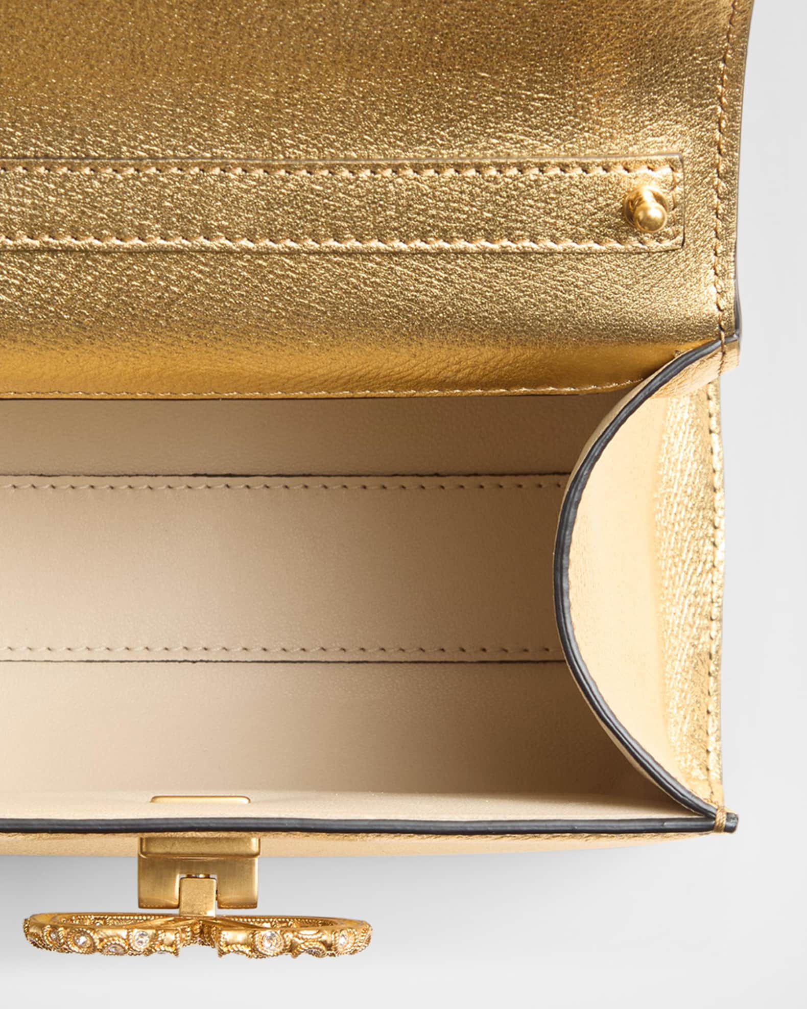 Valentino Garavani VSLING Mini Metallic Leather Top-Handle