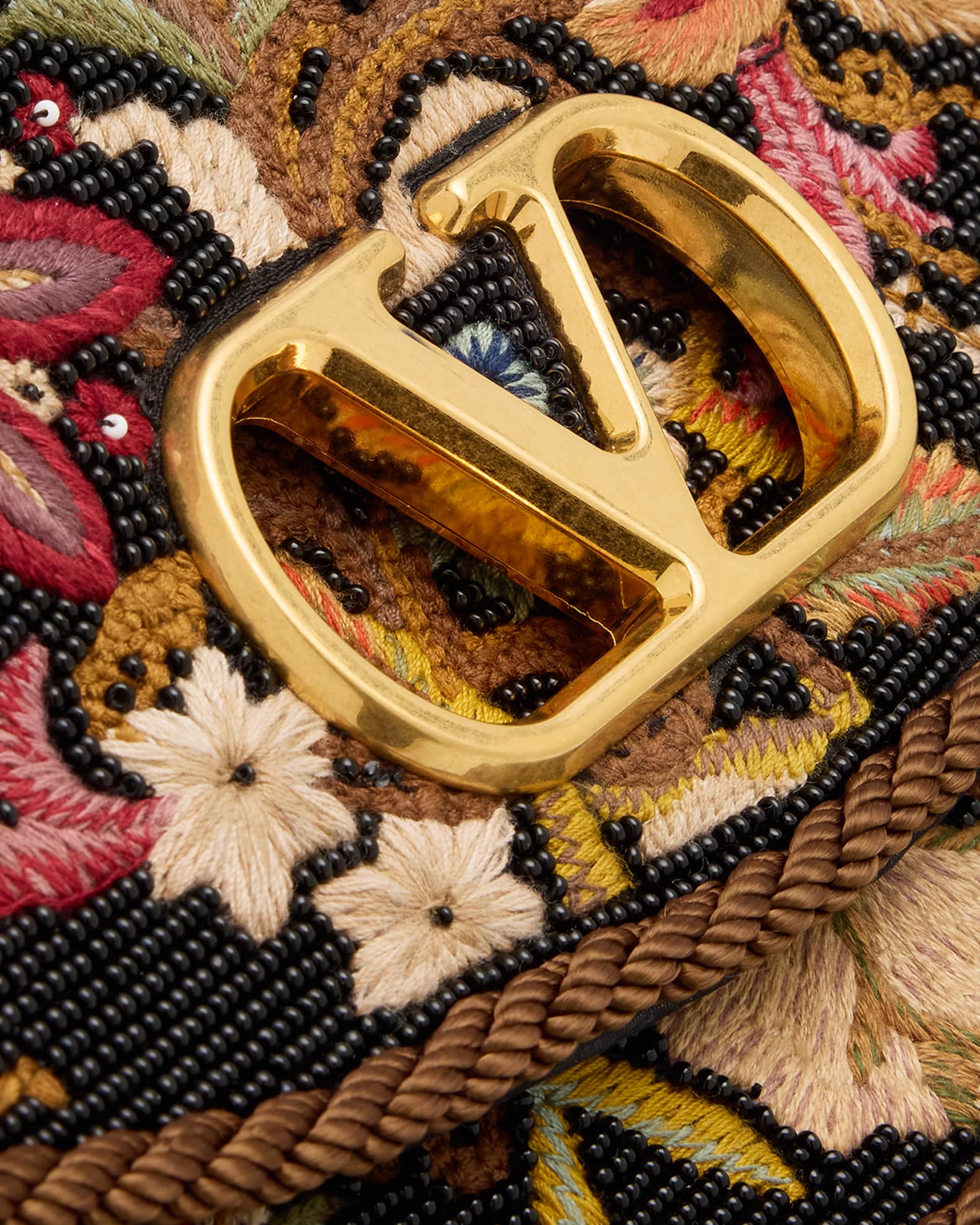 Valentino Garavani Vain Brocade Silk Chain Shoulder Bag | Neiman