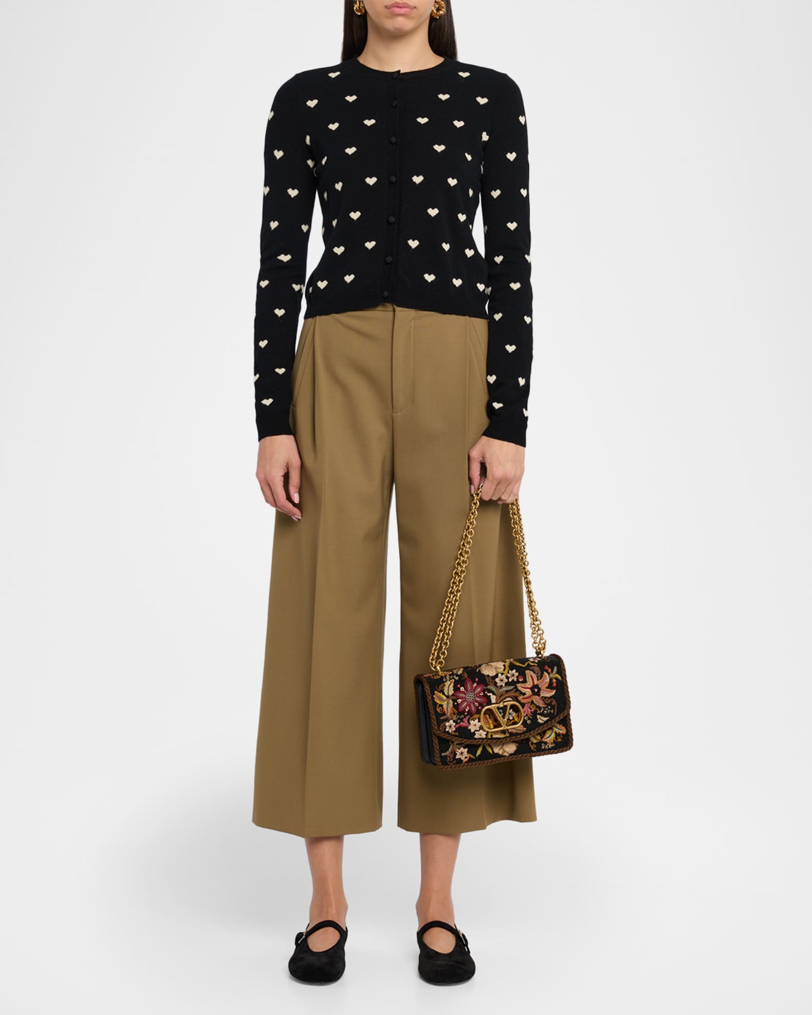 Valentino Garavani Vain Brocade Silk Chain Shoulder Bag | Neiman