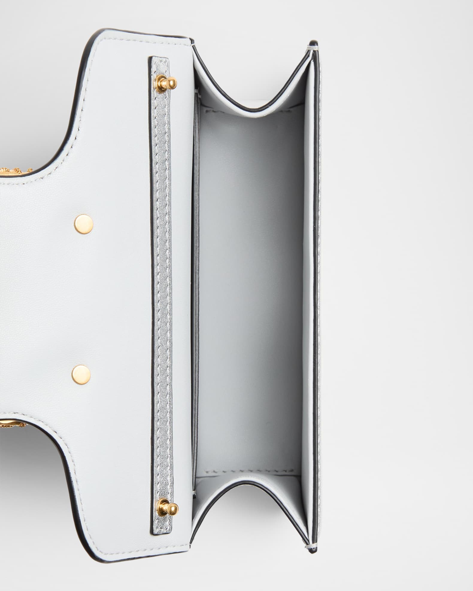 ショルダーバッグ・ポシェット VALENTINO GARAVANI Silver Leather Micro Loc?? Handbag Valentino Garavani Loco Small Metallic Leather Crossbody Bag