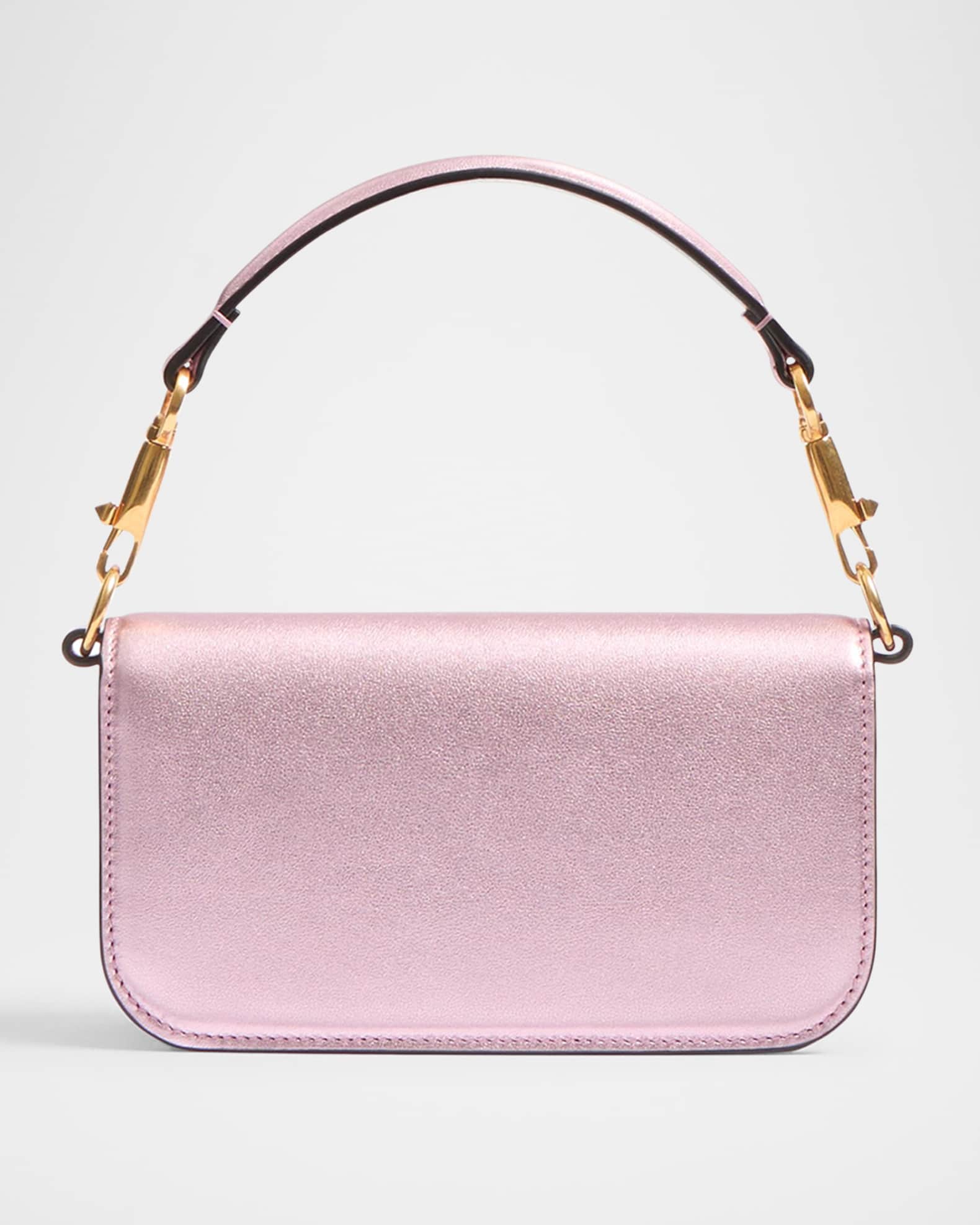 Valentino Garavani Loco Small Metallic Leather Shoulder Bag