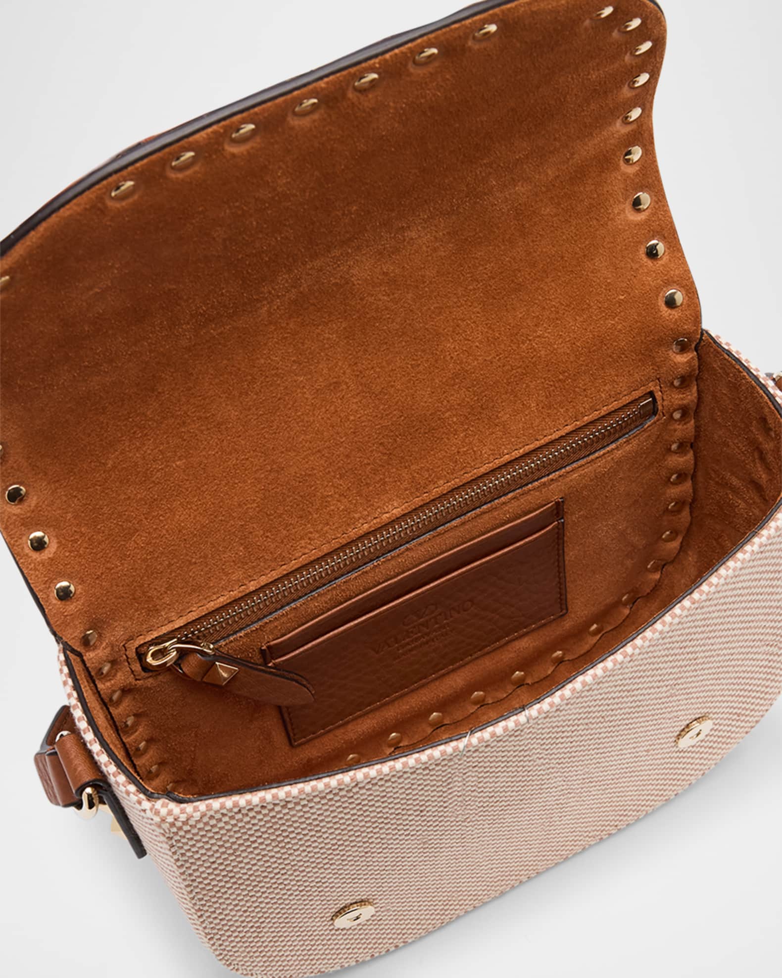 【VALENTINO GARAVANI】BIG SALE★SMALL SADDLE ショルダー Valentino Garavani Small Rockstud Canvas Saddle Crossbody