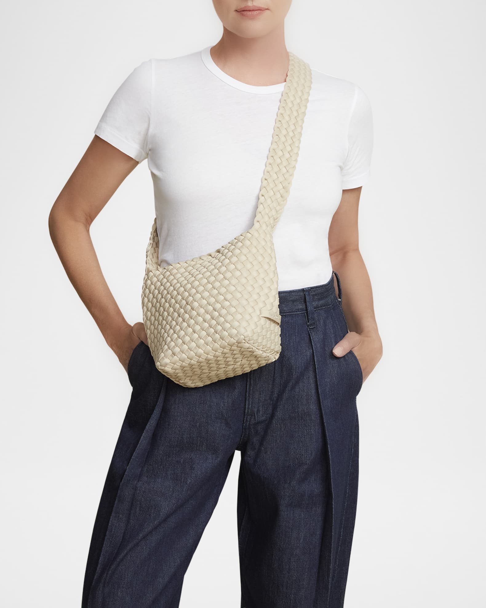 Westyn Woven Crossbody Bag: Checkered Navy main image 1