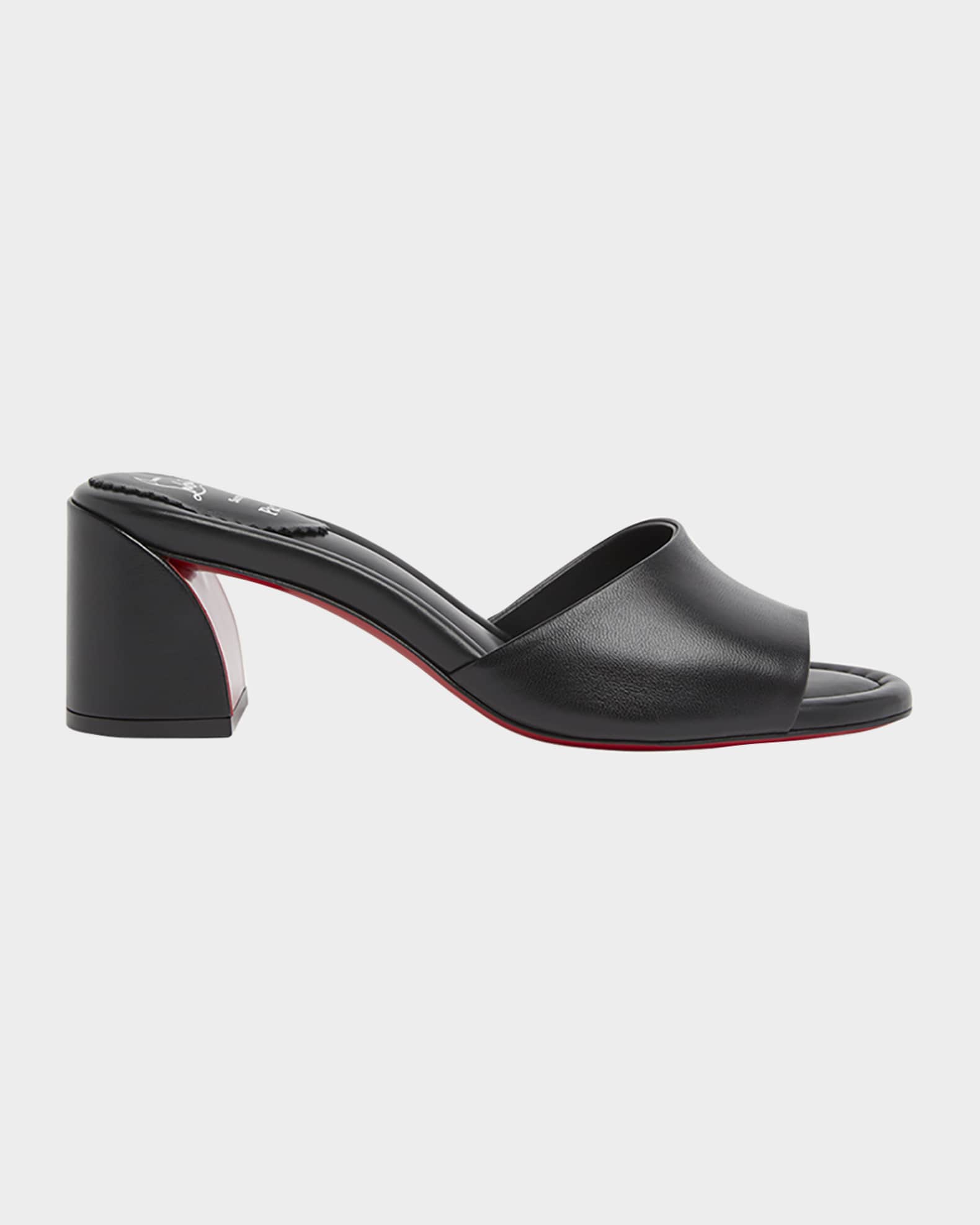 Jane Leather Red Sole Mule Sandals 0