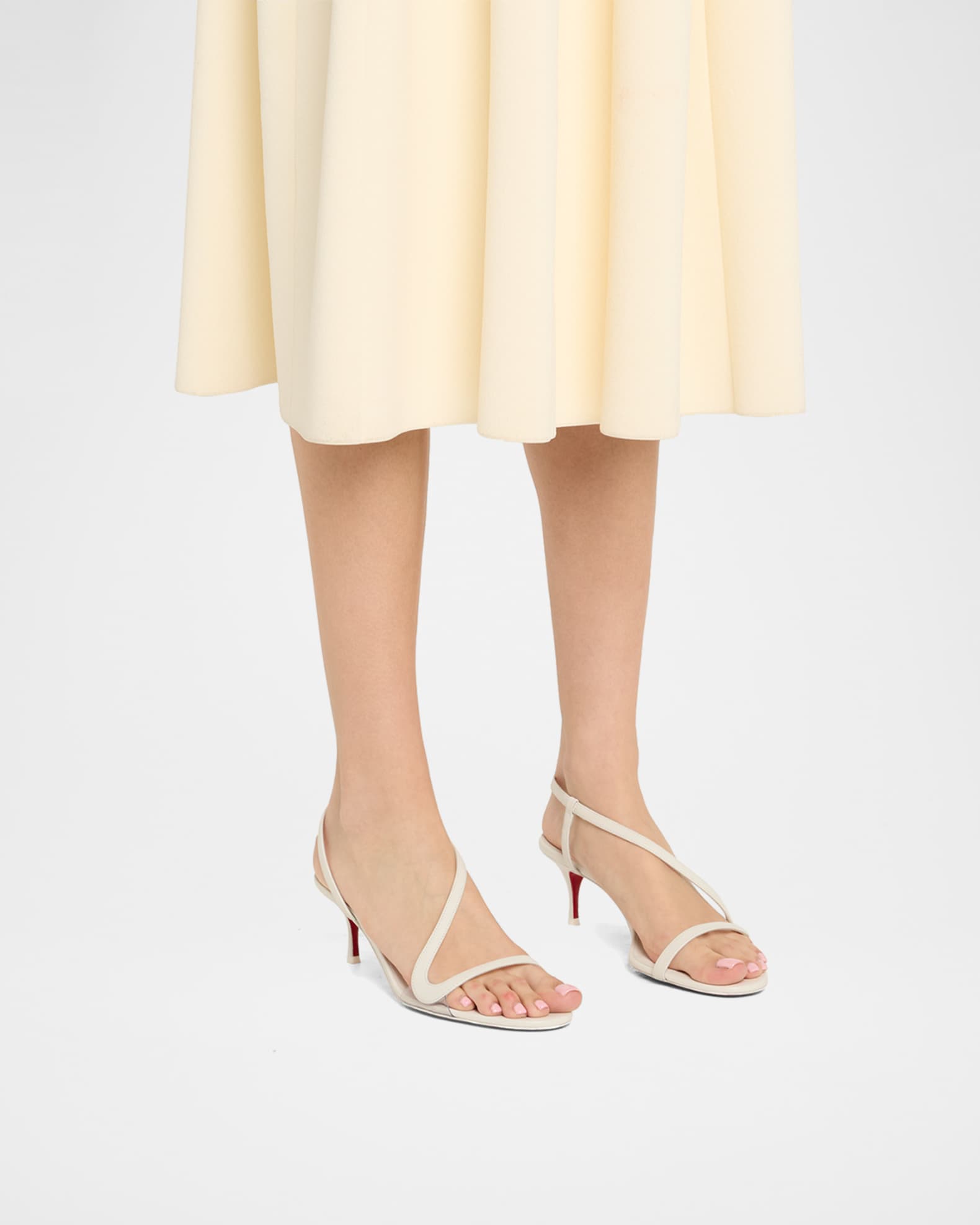 Rosalie Leather Red Sole Slingback Sandals 1