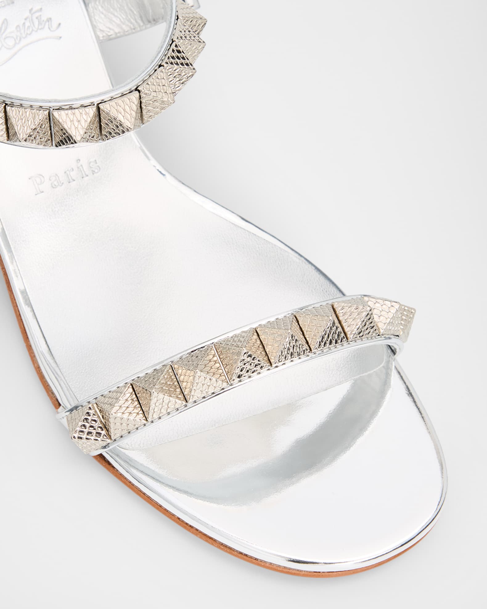サンダル・ミュール CHRISTIAN LOUBOUTIN Pyrasand Pyrasand - 30 mm Strappy sandals - Waxed calf leather