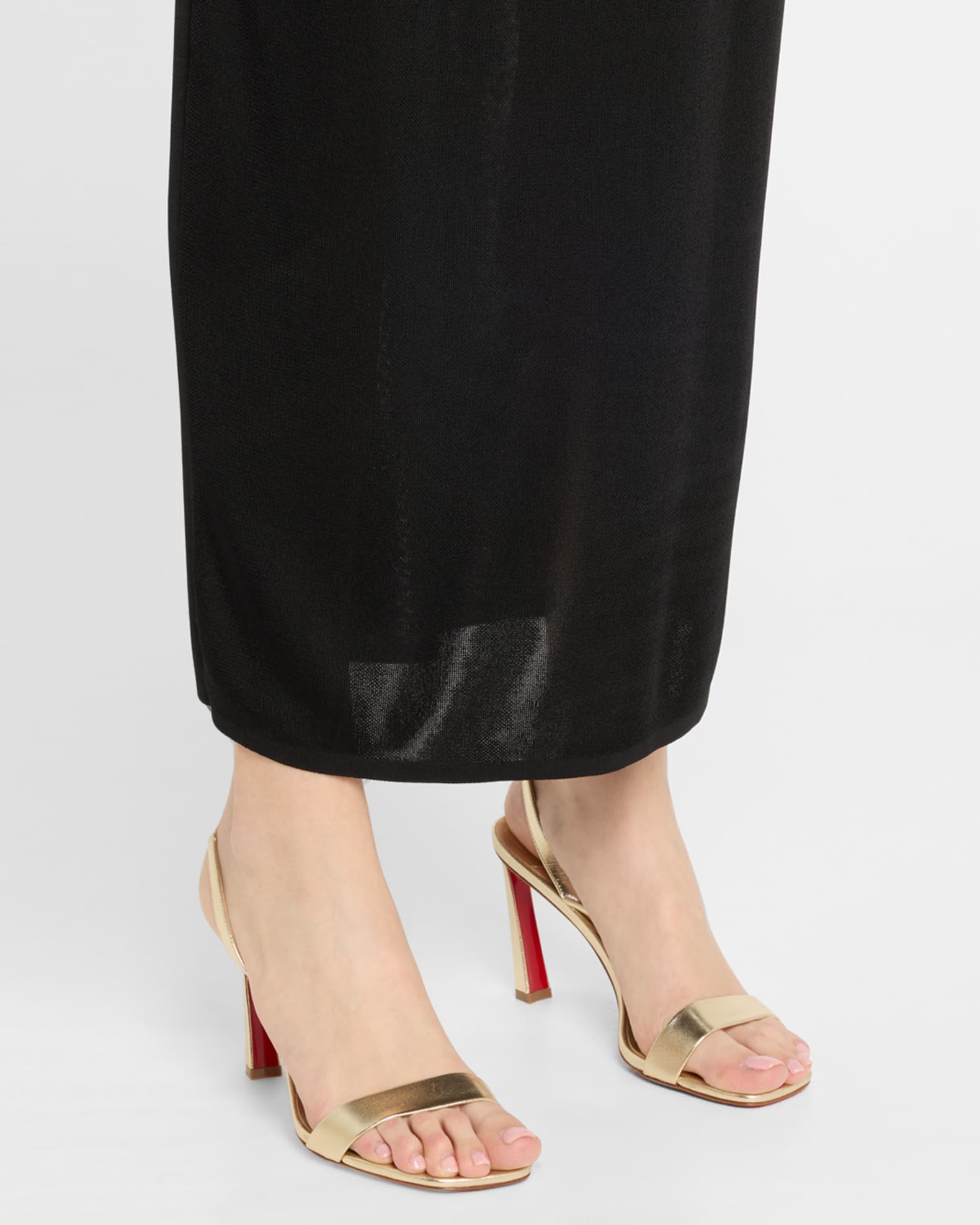 Condora Metallic Red Sole Slingback Sandals 1