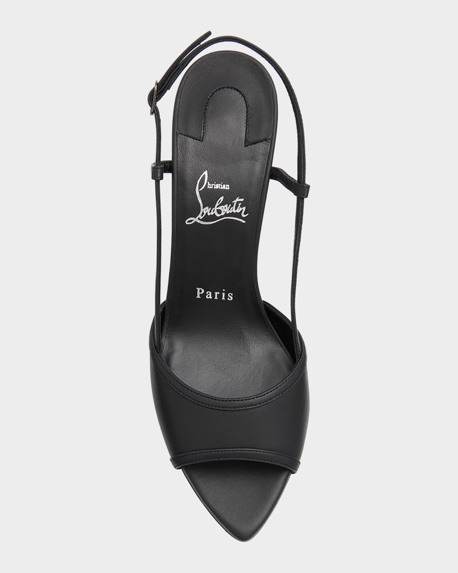 Christian Louboutin Miss Z Leather Red Sole Slingback Christian Louboutin Miss Z Leather Red Sole Slingback