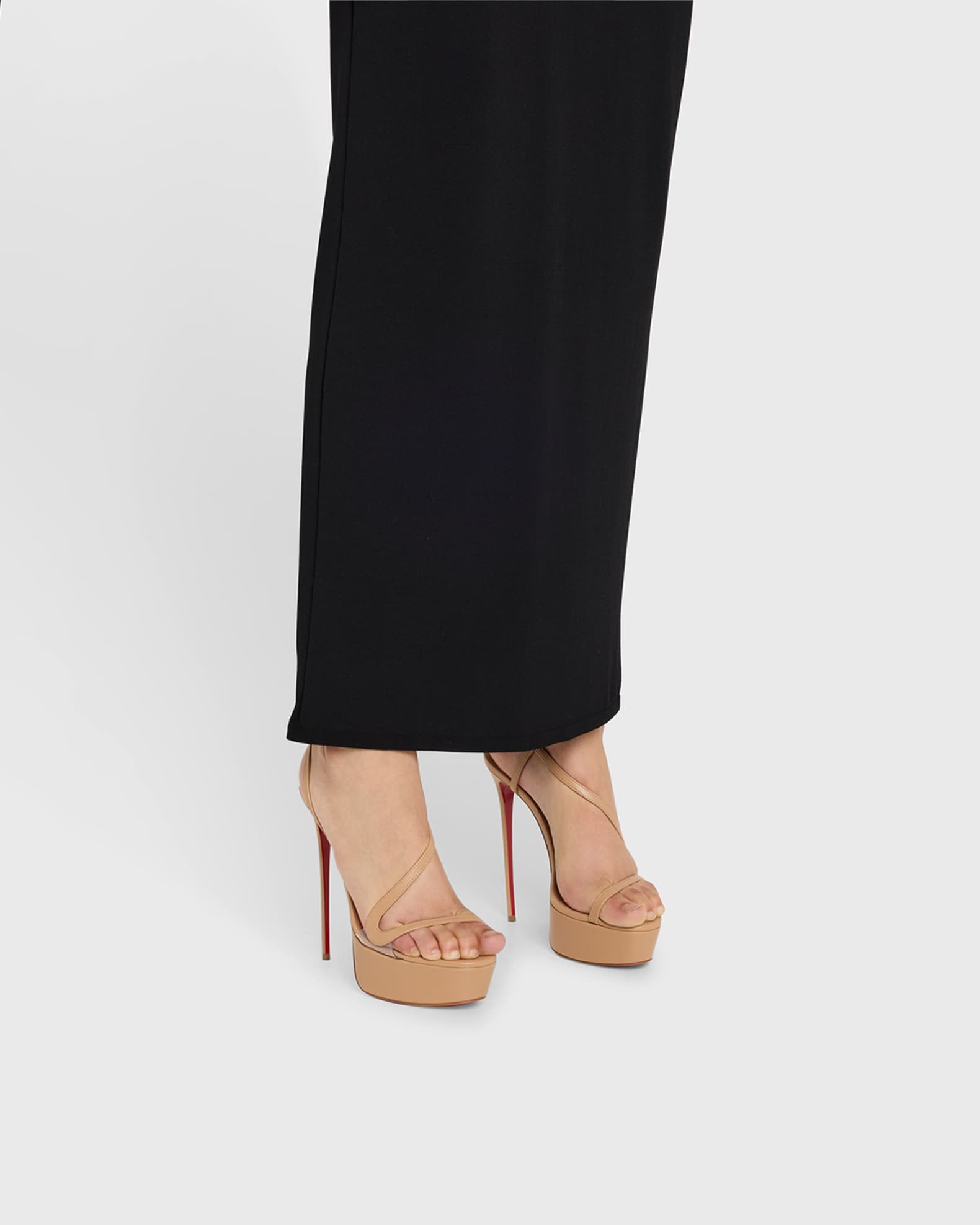 Rosalie Red Sole Platform Slingback Sandals 1