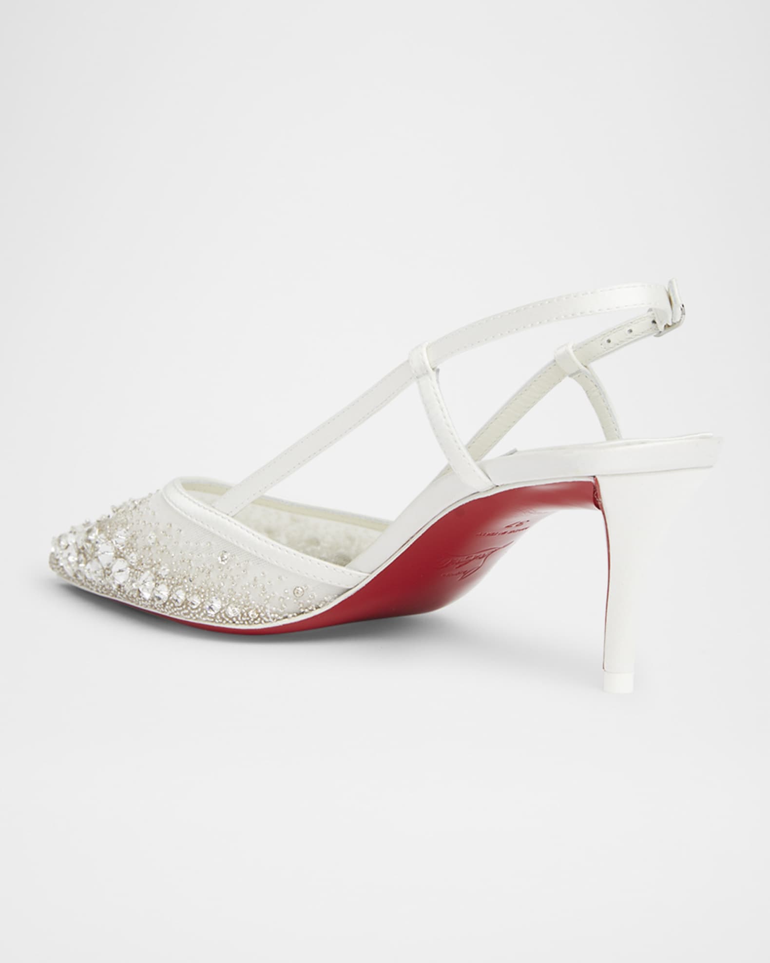 Miss Z Sparkling Red Sole Slingback Pumps 1