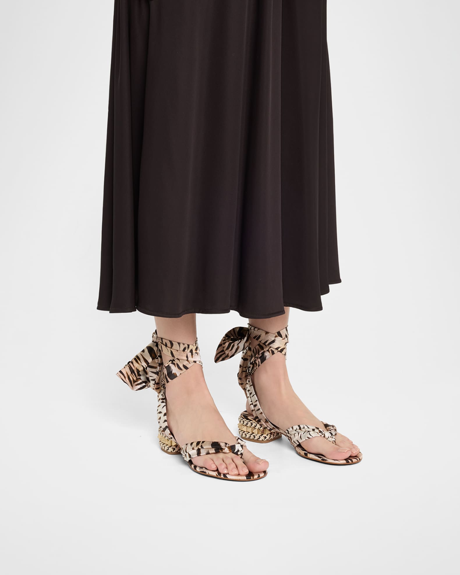 Christian Louboutin Pyra Du Desert Leopard Red Sole Sandals Christian Louboutin Pyra Du Desert Leopard Red Sole Sandals