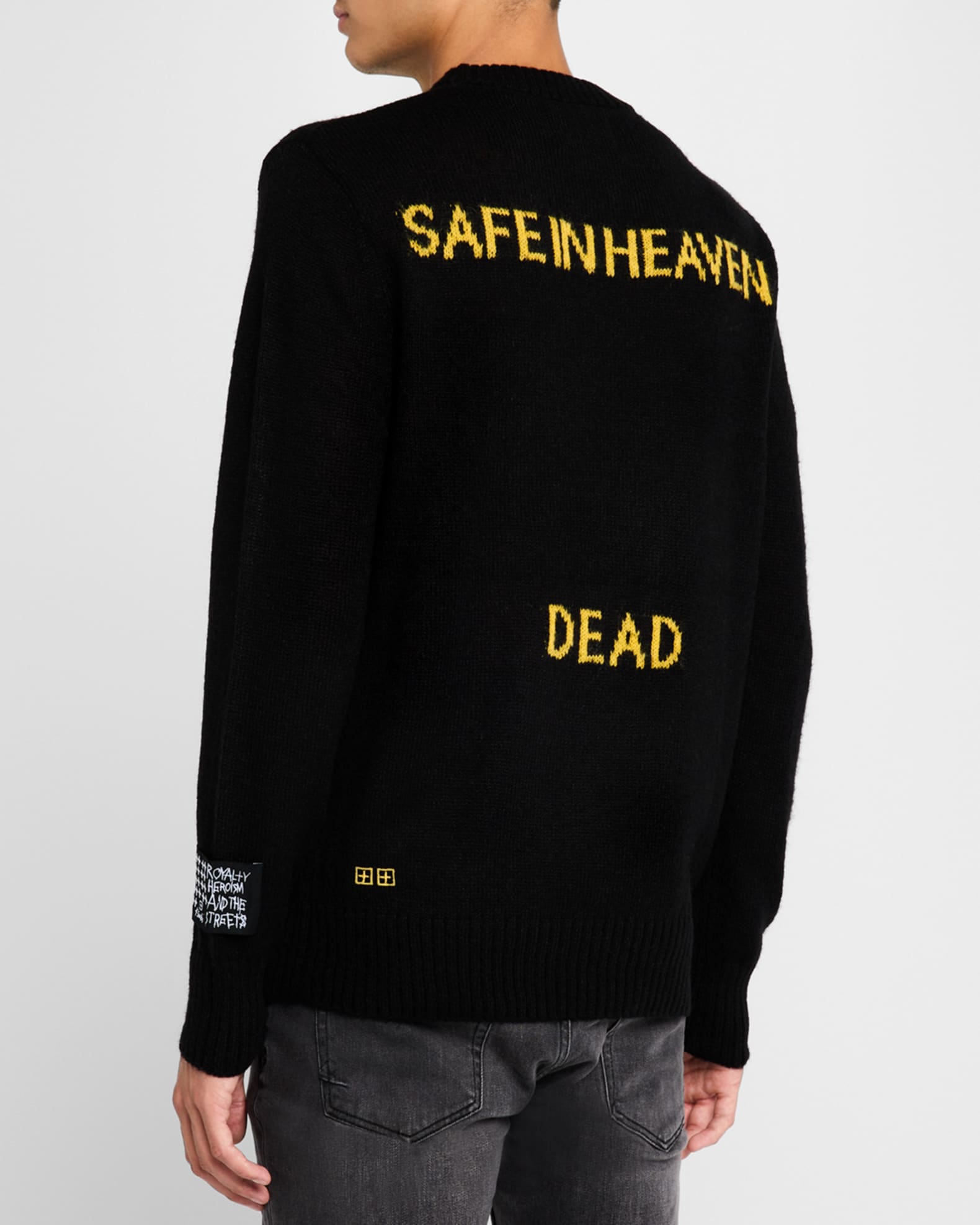 Ksubi Men s Smoking Skull Wool Sweater Neiman Marcus