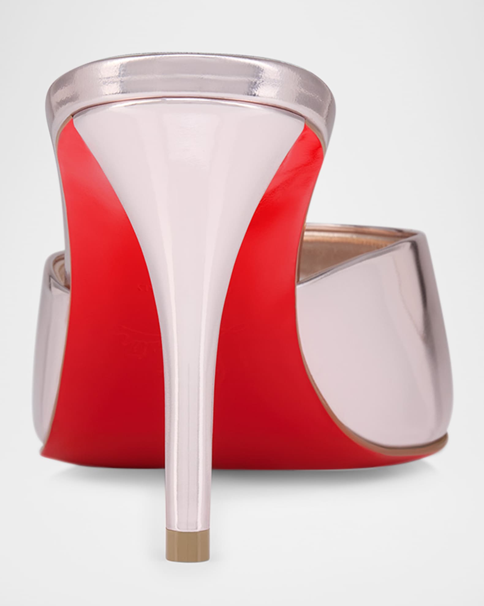 Christian Louboutin Miss Z Mirror Red Sole Mule Sandals