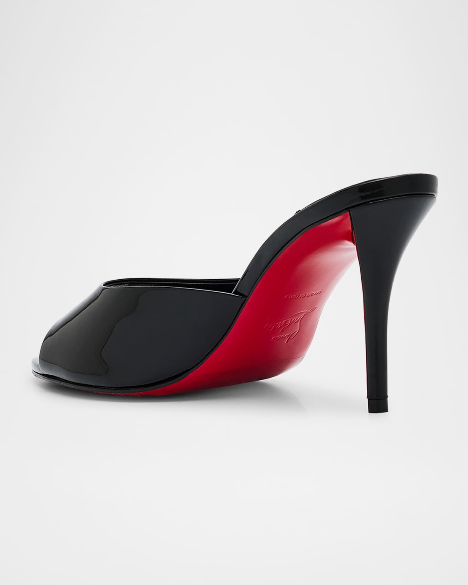 Christian Louboutin Miss Z Patent Red Sole Mule Sandals Christian Louboutin Miss Z Patent Red Sole Mule Sandals