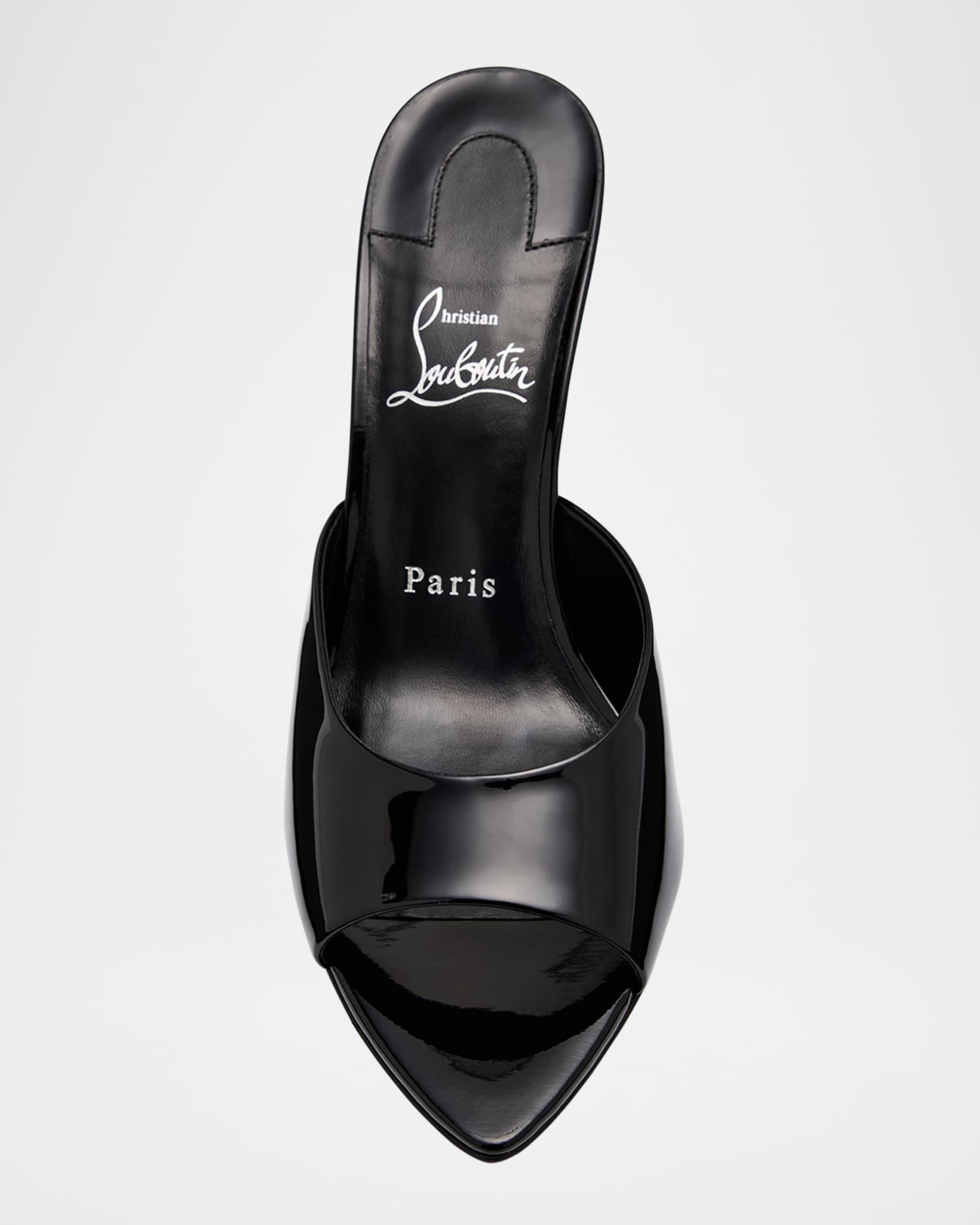 Christian Louboutin Miss Z Patent Red Sole Mule Sandals | Neiman Marcus