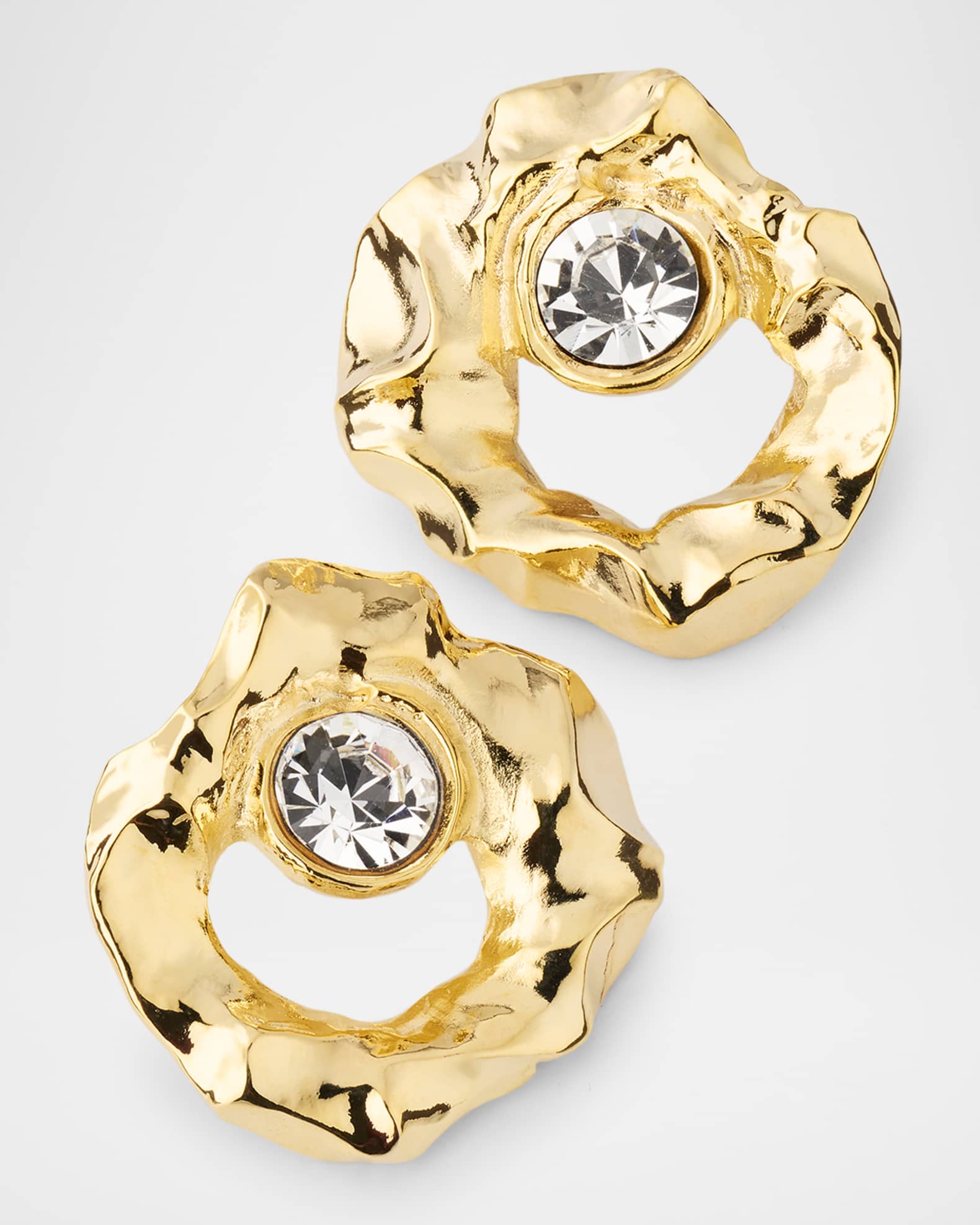 Round Textured Stud Earrings 0