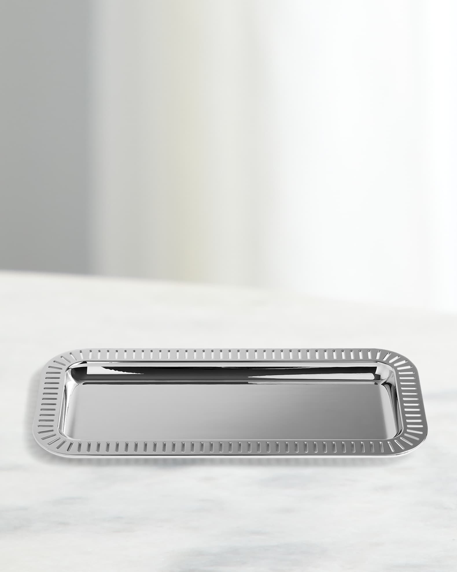 Striations Small Rectangle Serving Tray, 13.75" 0