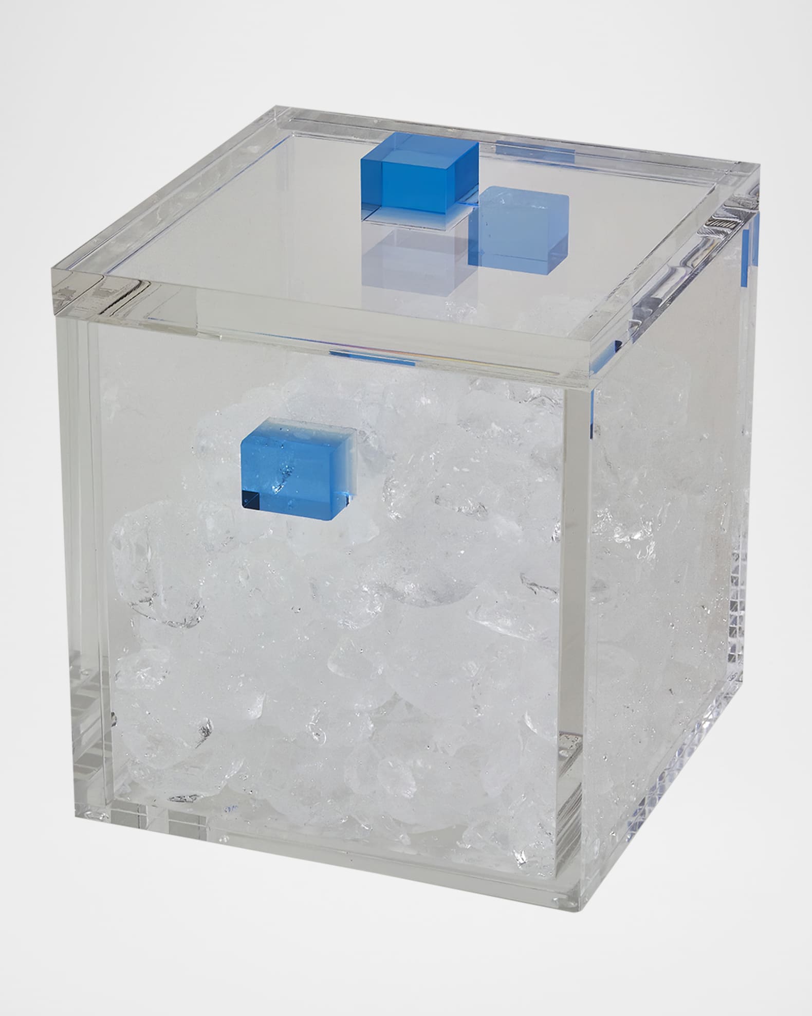 Clear Lucite Ice Bucket with Lid 1
