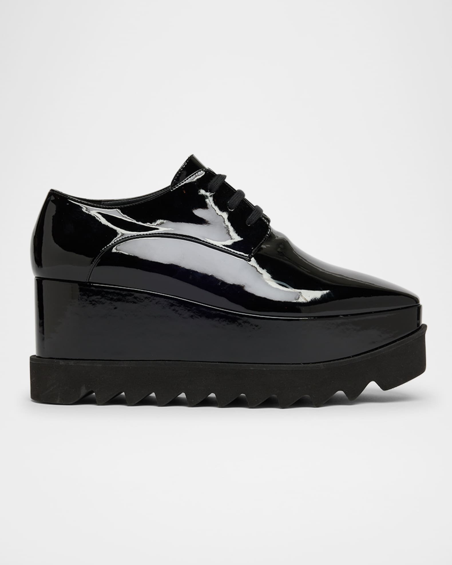【STELLA MCCARTNEY】patent-leather platform loafers Stella McCartney Elyse Patent Alter Platform Sneaker Loafers