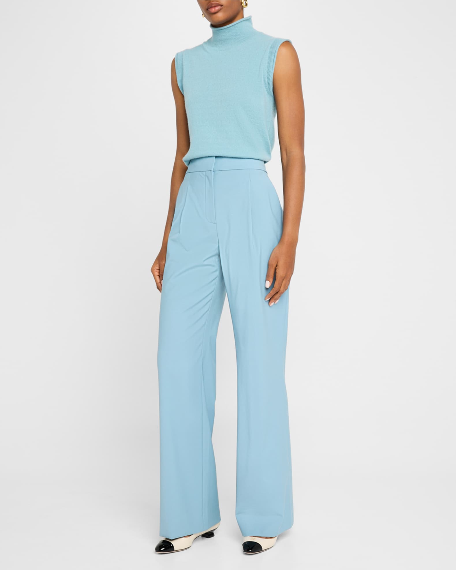 Mahalia Sleeveless Cashmere Pullover 1