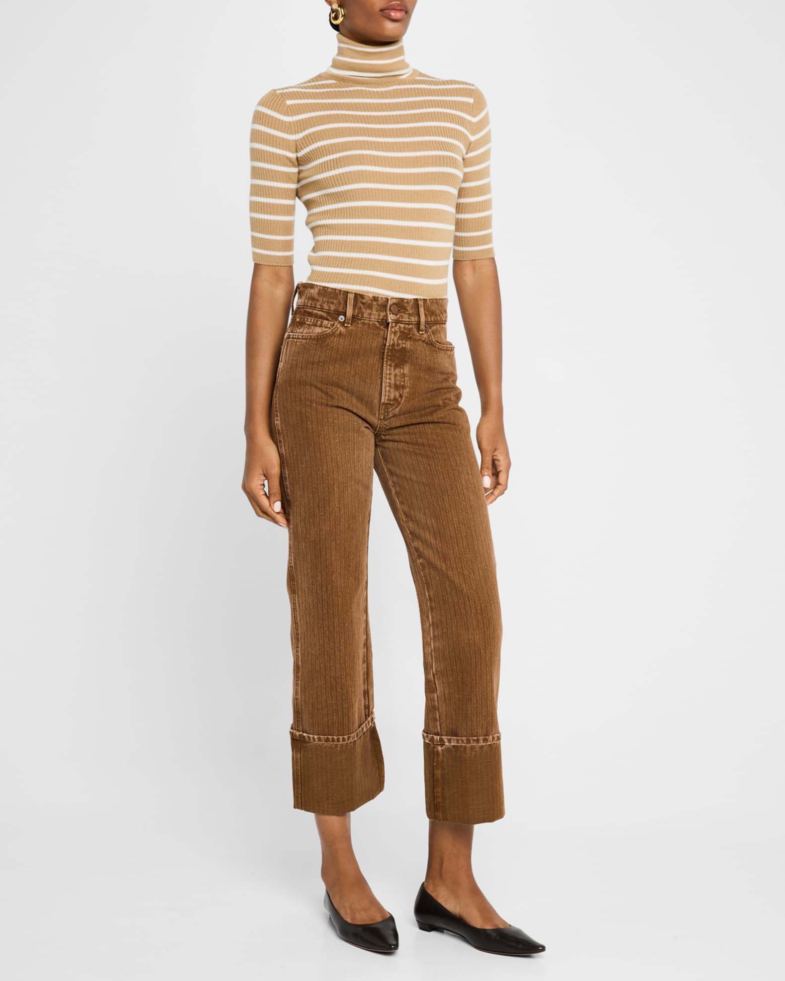 Katrina Striped Turtleneck Sweater 1