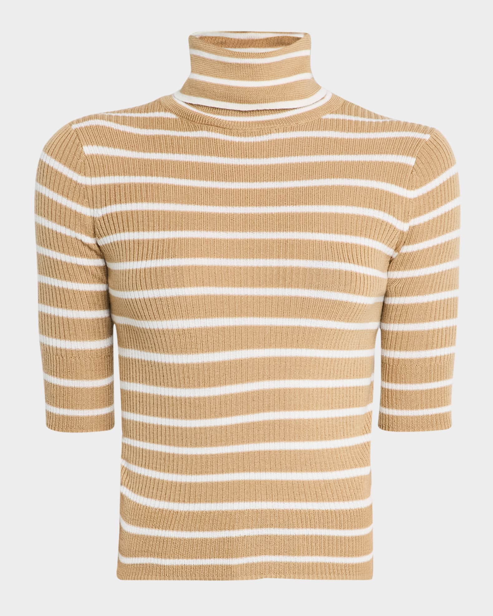 Katrina Striped Turtleneck Sweater 0