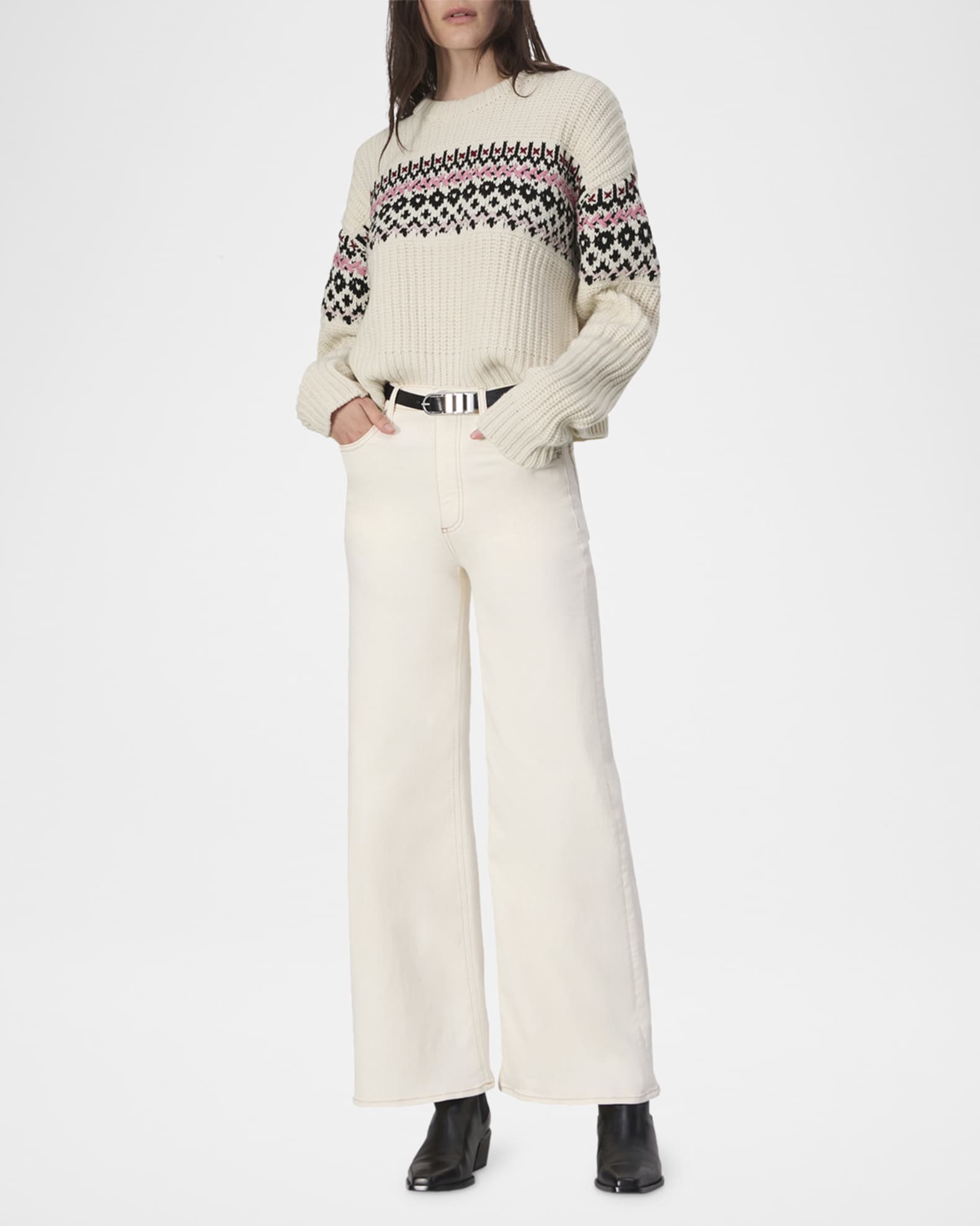 Leigh Fair Isle Crewneck Sweater 1
