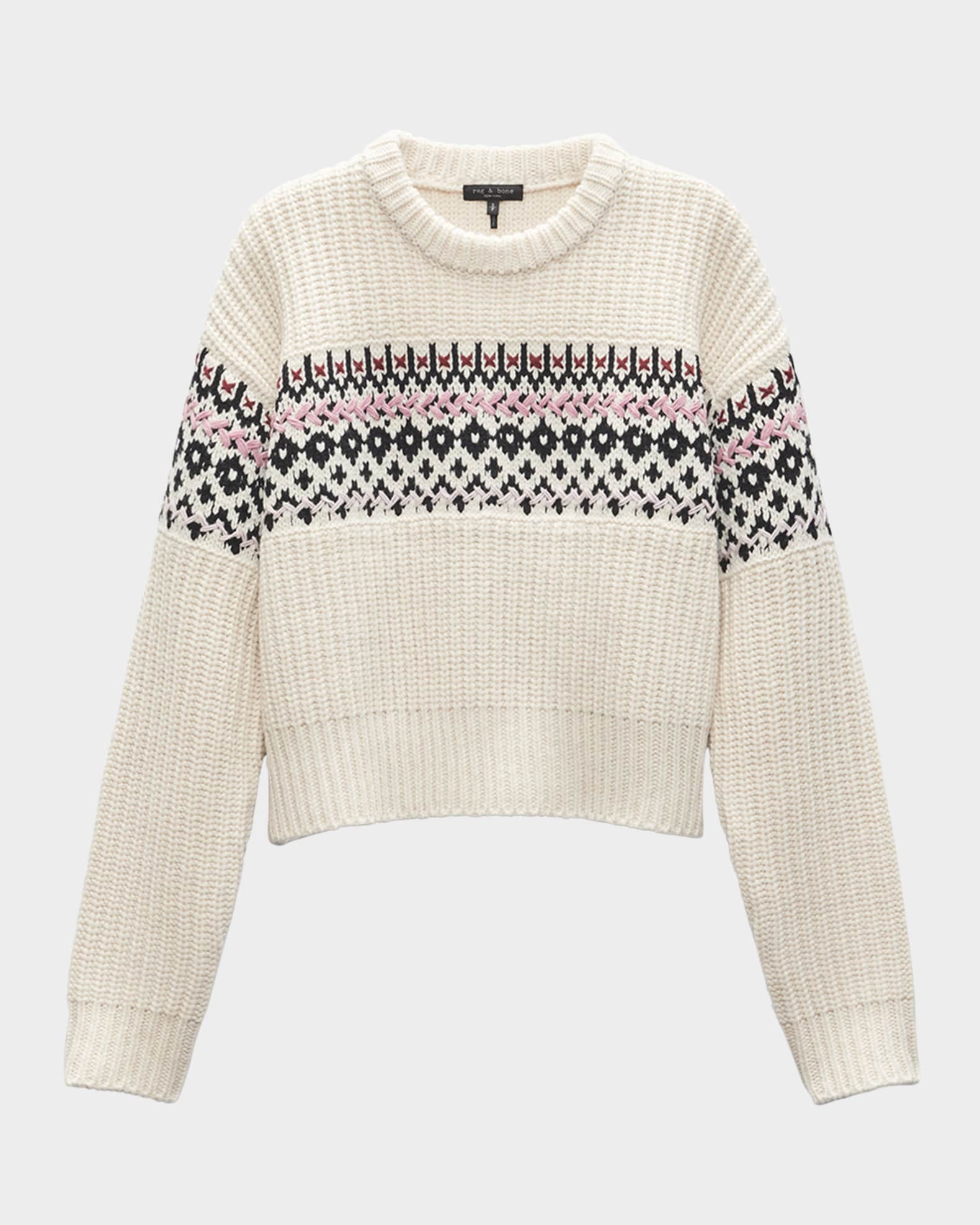 Leigh Fair Isle Crewneck Sweater 0