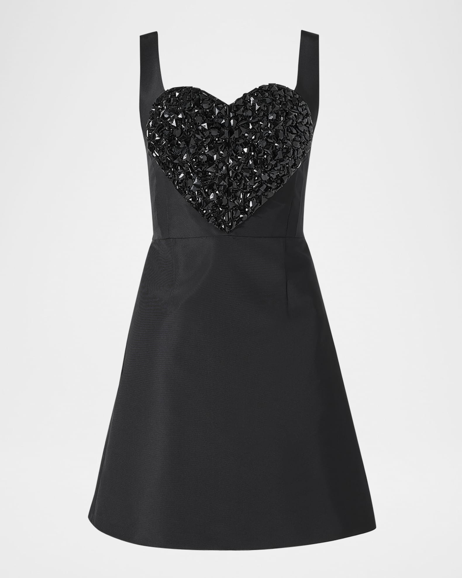 Crystal Heart Sleeveless Mini Dress 0