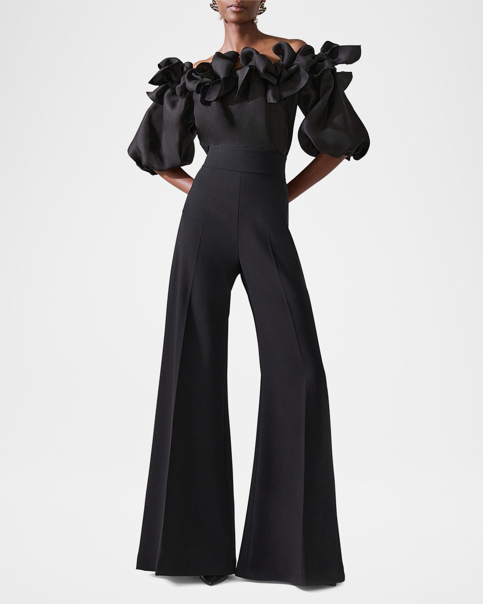Carolina Herrera Bow Off-The-Shoulder Puff-Sleeve Top | Neiman Marcus