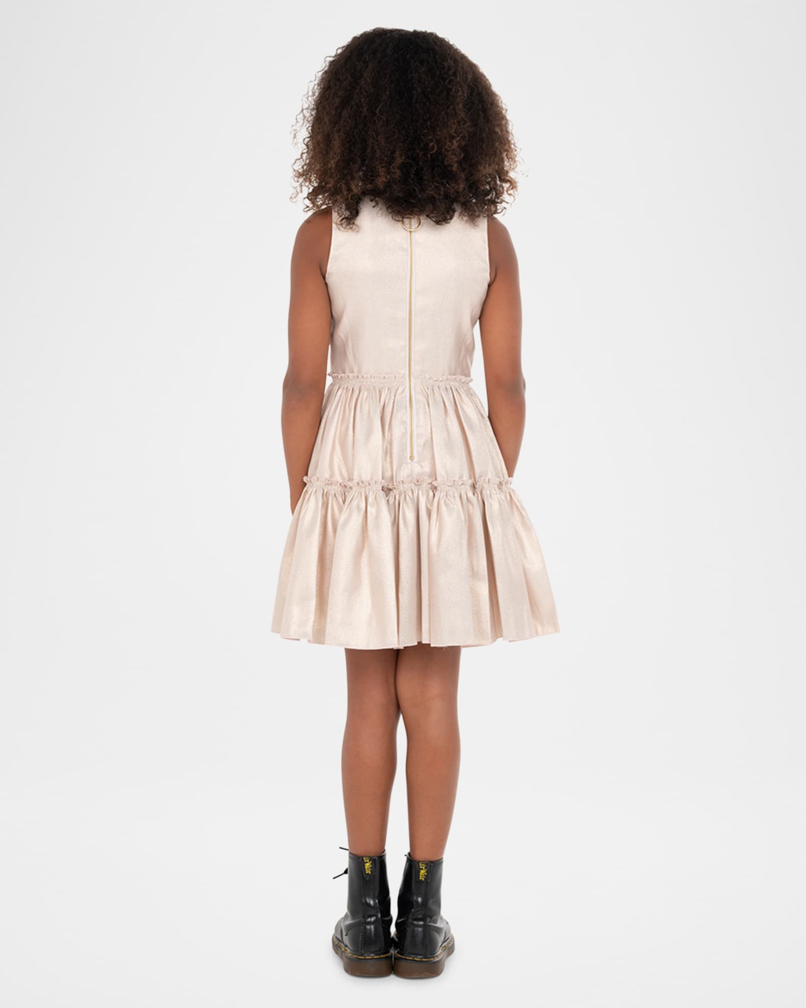 Girl's Ariana Iridescent Tiered Dress 1