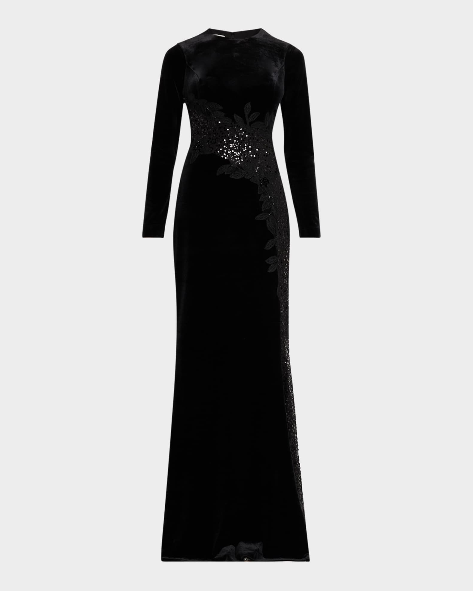 Teri jon velvet gown store