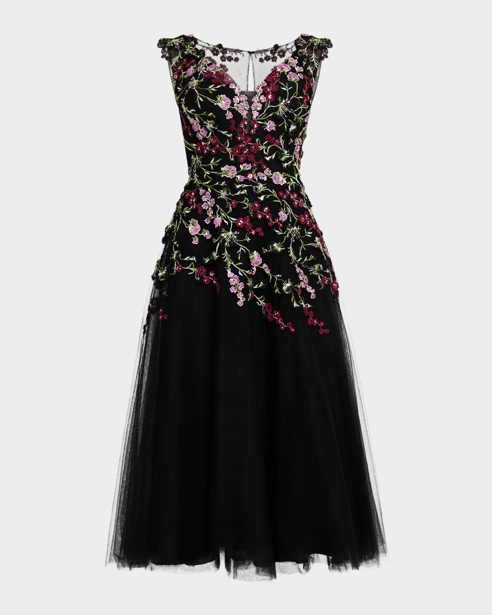 Teri jon tulle midi dress hotsell