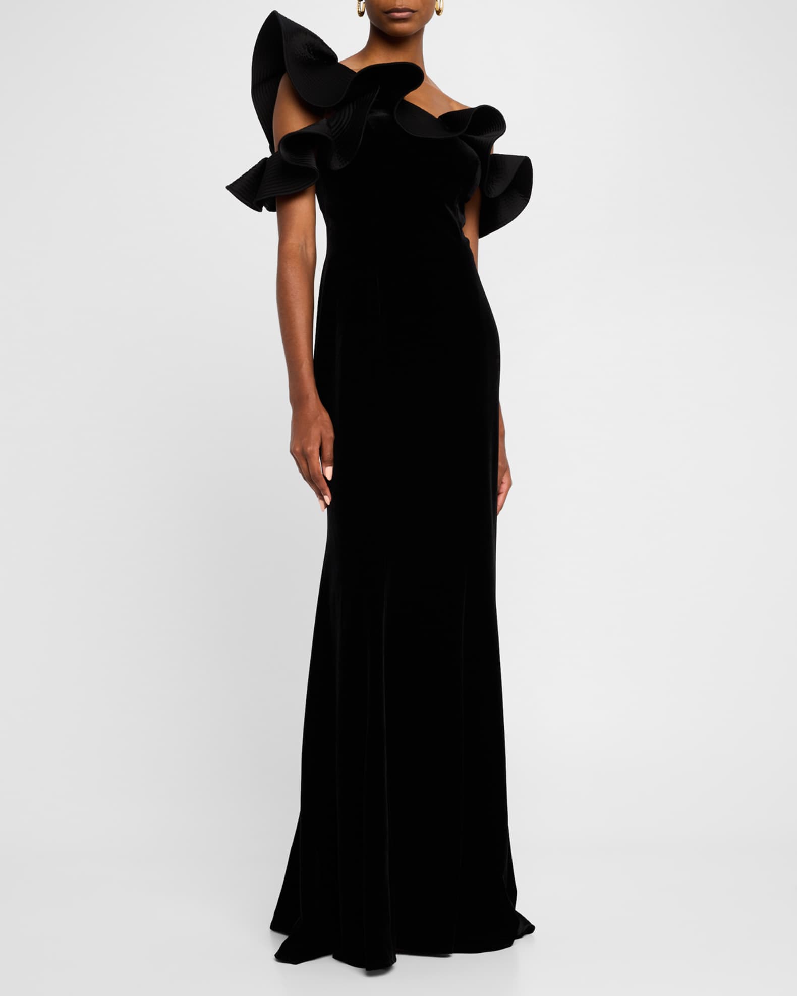 Teri jon black velvet dress discount