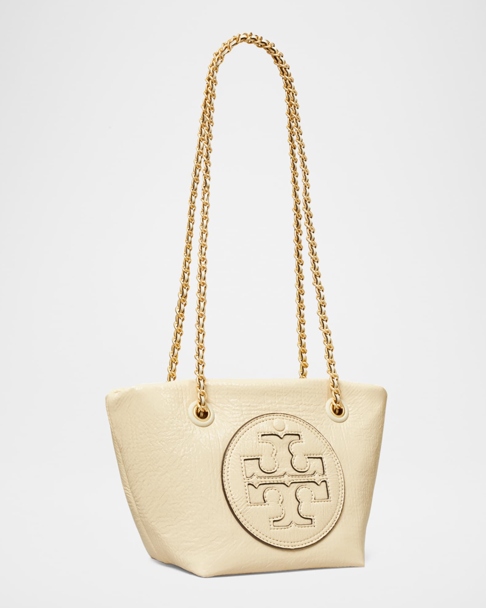 Tory Burch Ella Small Crinkled Patent Chain Shoulder Bag Neiman Marcus