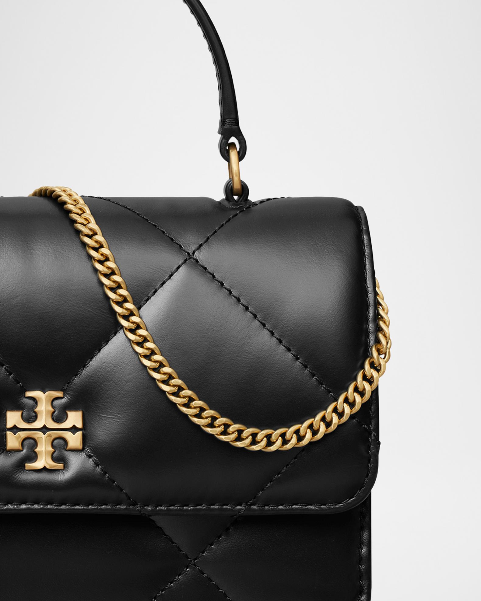 Tory Burch Kira Mini Quilted Leather Top-Handle Bag with Chain 