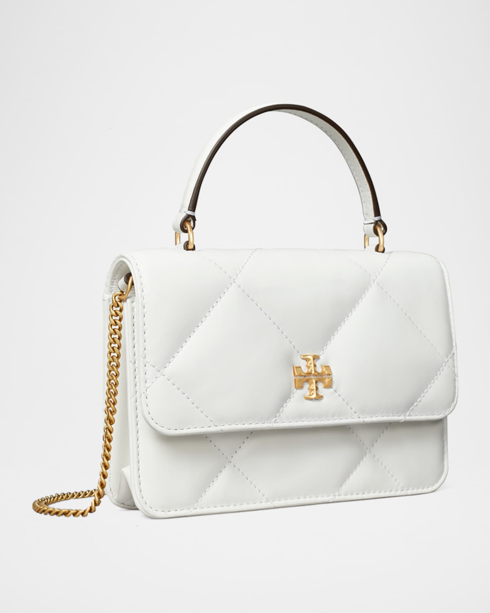 Kira Mini Quilted Leather Top-Handle Bag 1