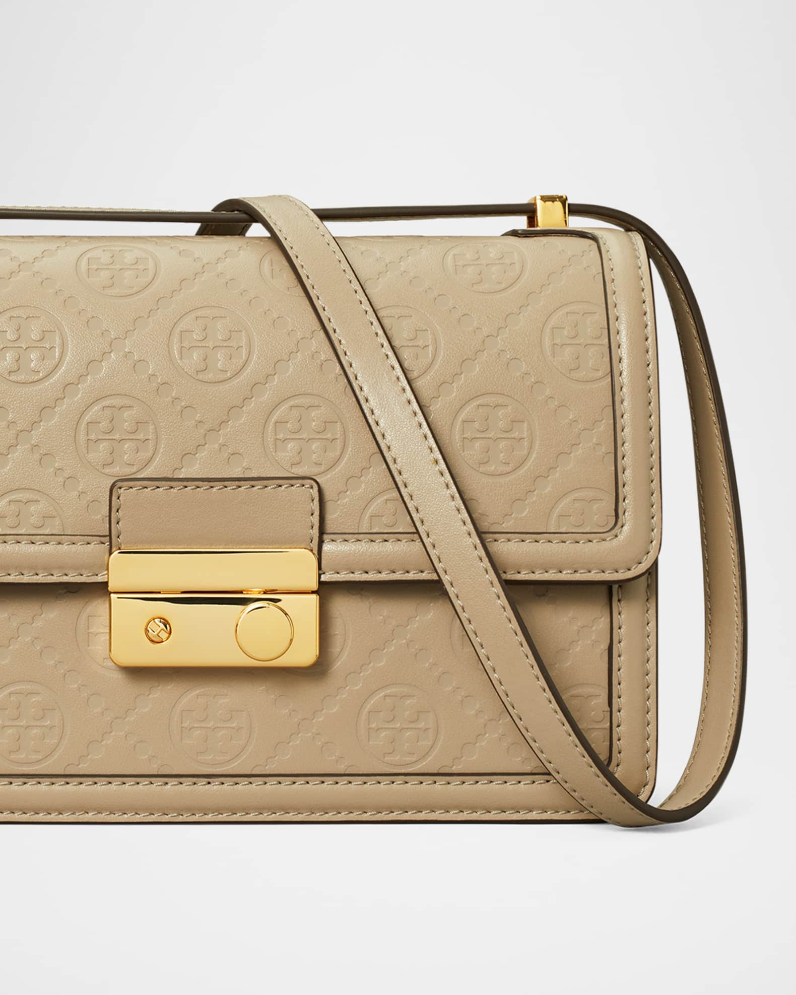 【 】★SALE★Monogram Flap Shoulder Pouch Bag★ Tory Burch T Monogram Flap Leather Shoulder Bag | Neiman Marcus