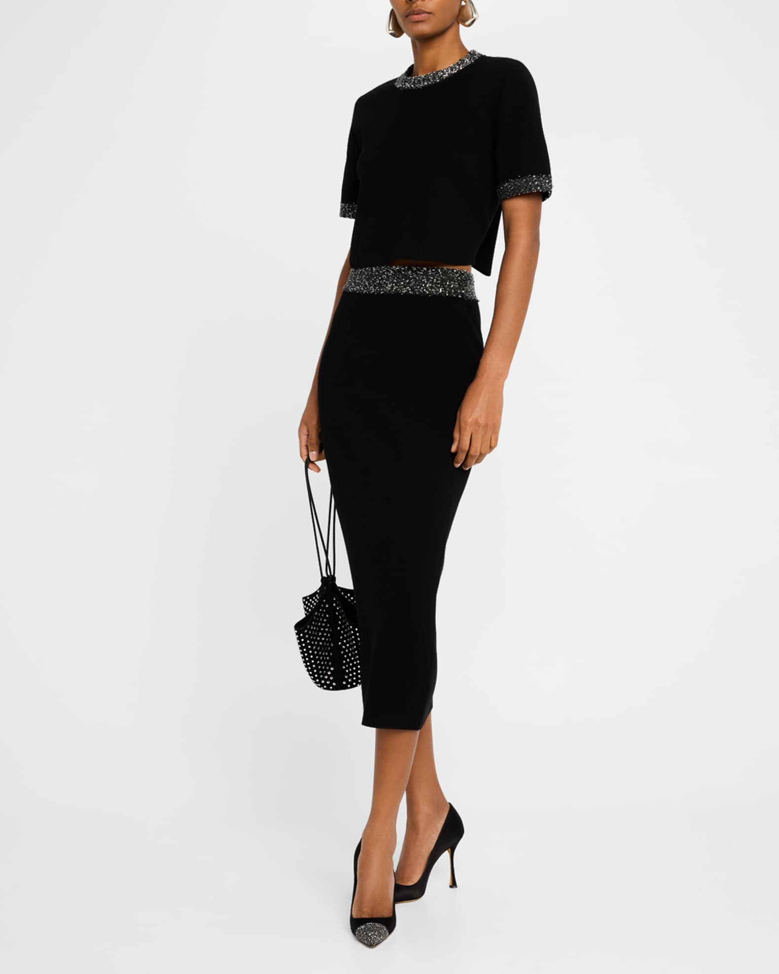 Maeve Embellished Short-Sleeve Top 1