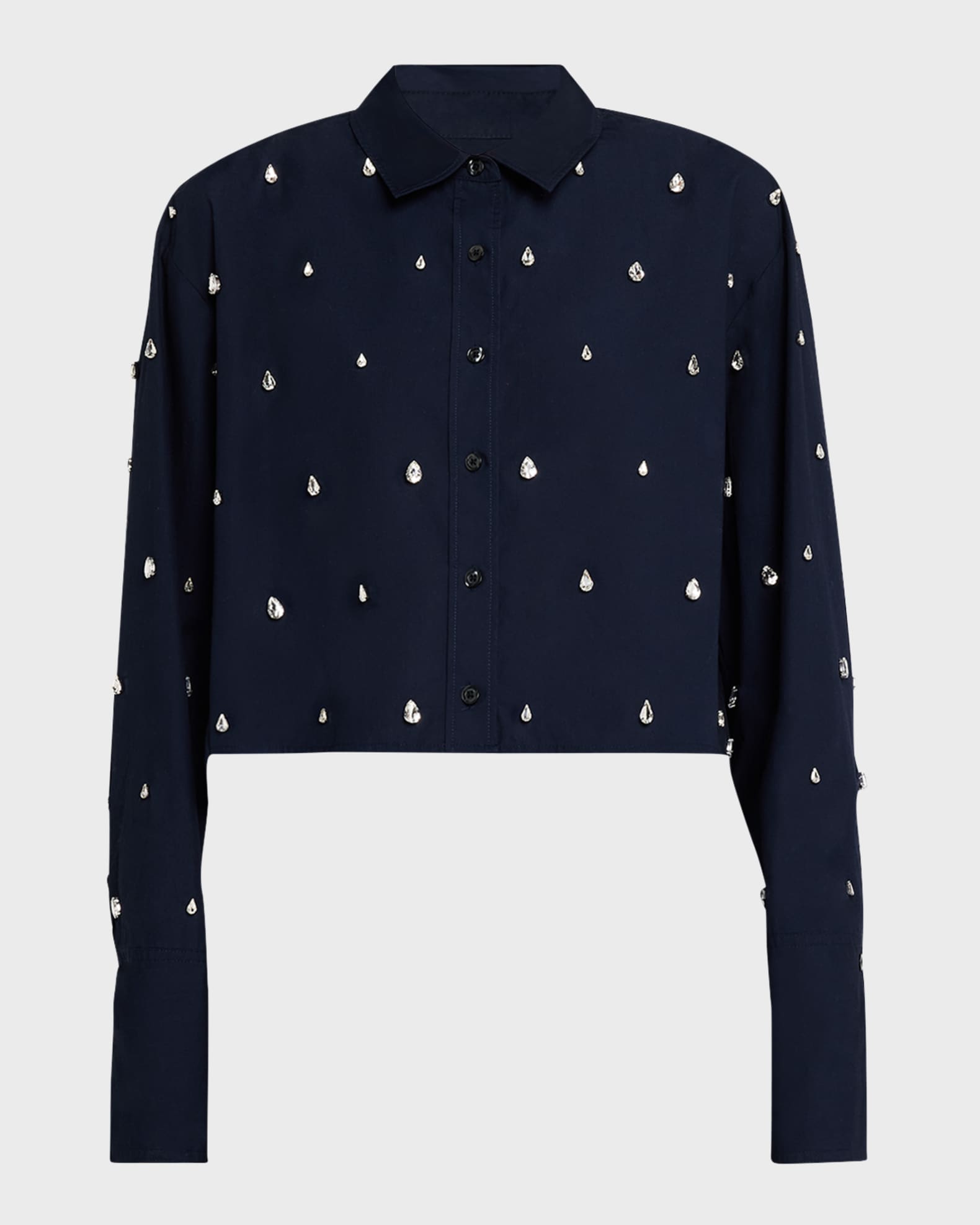 Mackie Boxy Rhinestone Cotton Top 0