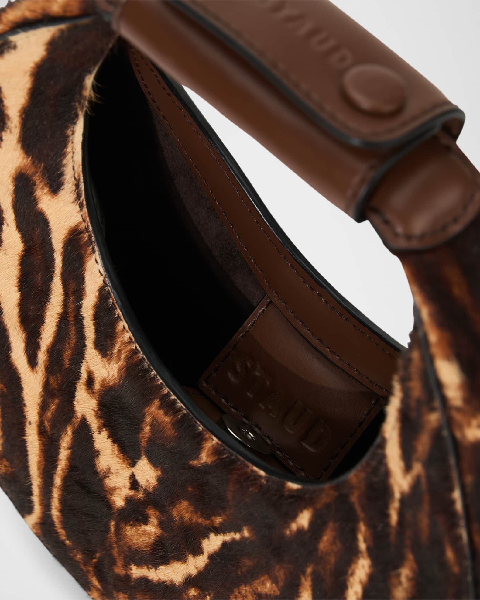 Goodnight Moon Leopard Faux Hair Top-Handle Bag 1